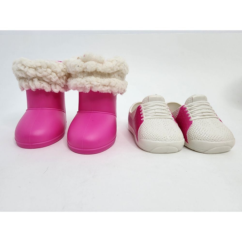 My Life As Doll Shoes Pink Fur Boots and‎ Sneakers - 2 Pairs